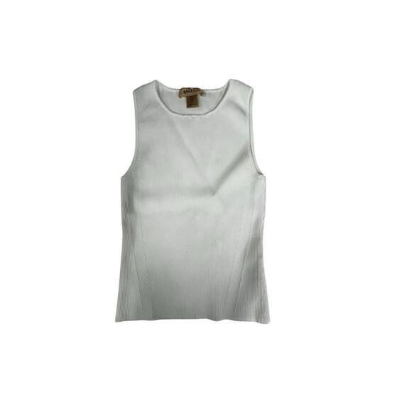 Bailey 44 Stretchy White Ribbed High Round Neck Tank Top
Size M - Picture 8 of 9